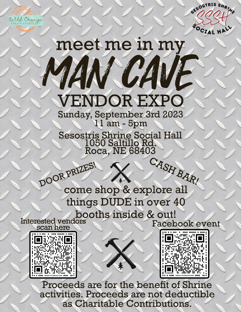 Sesostris Shrine Man Cave Expo September 3, 2023 11am 5pm